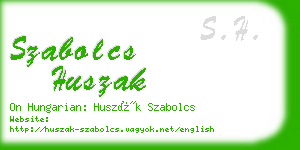 szabolcs huszak business card